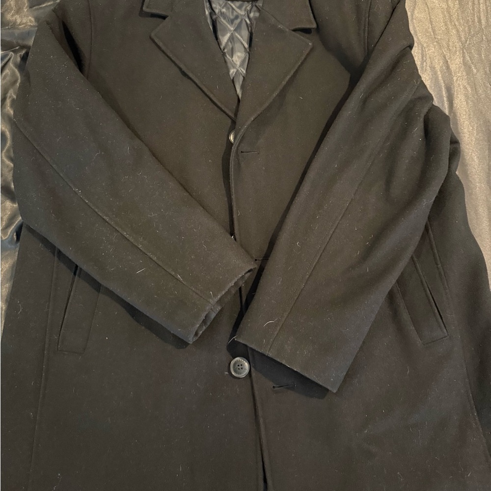 Dockers Men's Classic Black Trench Pea Coat